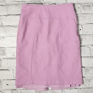 Etcetera Pink Textured Pencil Skirt Size 10 Career Office Wear Pockets